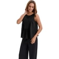thumbnail image 3 of DARING DIVA Women's Babydoll Tank Summer Peplum Sleeveless Casual Flowy Shirts M Black, 3 of 7