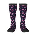 thumbnail image 2 of Lsque Pink Planets And Stars Printed Crew Socks Men's Women's LightWeight Thin Casual Calf Socks ,Knee High Socks,Cotton Socks, 2 of 9
