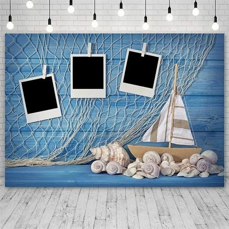 Image of Photography Backgrounds Summer Beach Star Vessel Sea Ocean Banners Backdrop Photo Studio Decor Photocall Photoz
