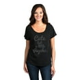 thumbnail image 2 of Cute But a Little Psycho Women's Fashion Slouchy Dolman T-Shirt Tee Heather Black 2X-Large, 2 of 3