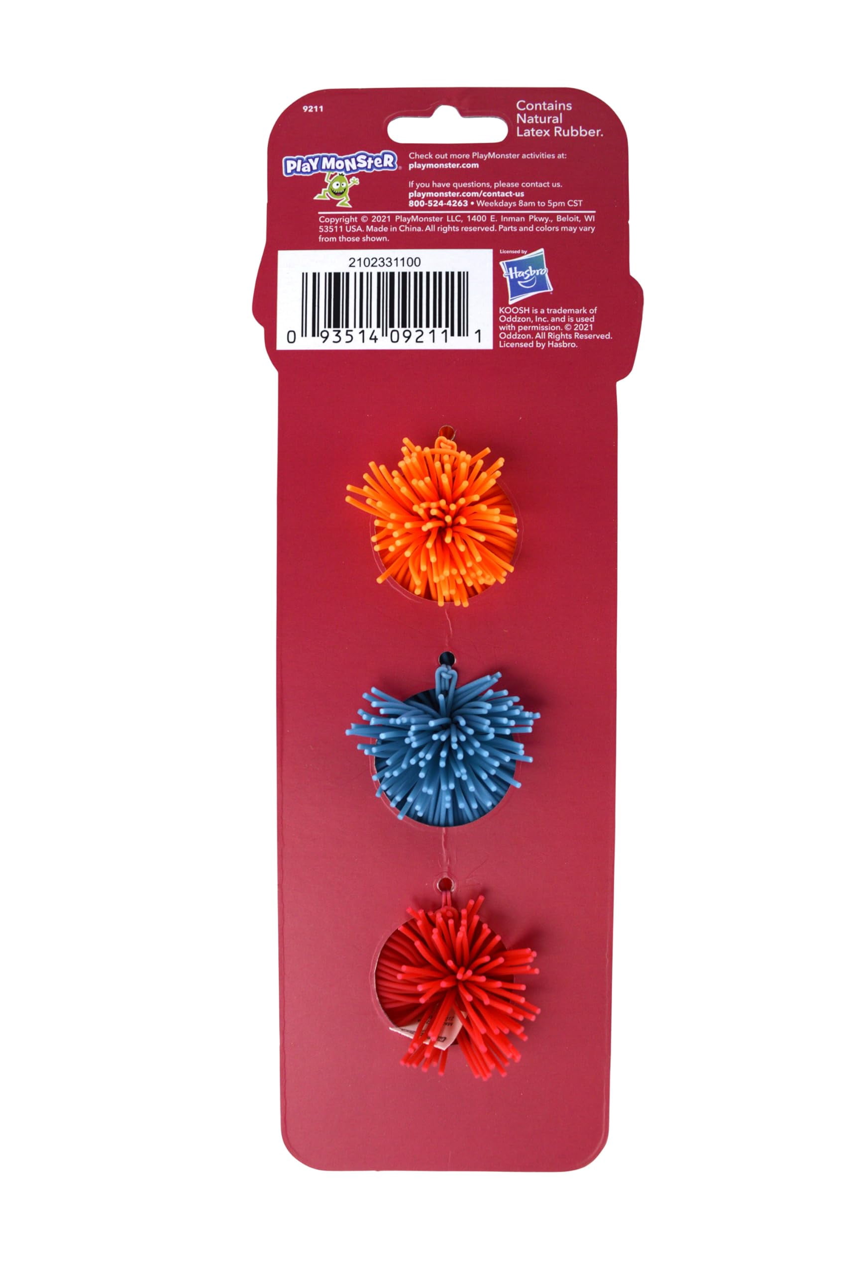 Koosh Balls, Mini Variety 3 Pack - Beach Outdoor Games for Adults and Family, Fidget Toys, Screen-Free, Ages 3+