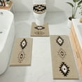 thumbnail image 5 of Bathroom Rugs Sets 4 Piece with Toilet Lid Cover, Non Slip Bathroom Mats Extra Soft Chenille Bath Rugs Absorbent Shaggy Rugs Perfect Plush Mats U-Shaped Toilet Rug and Toilet Cover Kitchen, 5 of 9