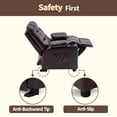 thumbnail image 6 of Mcombo Big Kids Recliner Chair for Boys and Girls Room, 3+ Age Group,Faux Leather 7366, Light Brown, 6 of 10