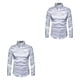 thumbnail image 1 of Guardurnaity Slim Fit Camisetas de manga larga para hombres - Transpirable y lavable a máquina Satin Wedding Mens Shirt Formal Long Sleeves Type8 NO8, 1 of 6