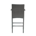 thumbnail image 6 of Noble House Cascada Outdoor Wicker Barstool Chair in Brown (Set of 2), 6 of 10