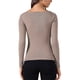 thumbnail image 3 of CAMISA DE MANGA LARGA A RAYAS PARA MUJER CON CUELLO BARCO, CAMISETA BÁSICA ELÁSTICA Y CASUAL XS Marrón Claro, 3 of 6