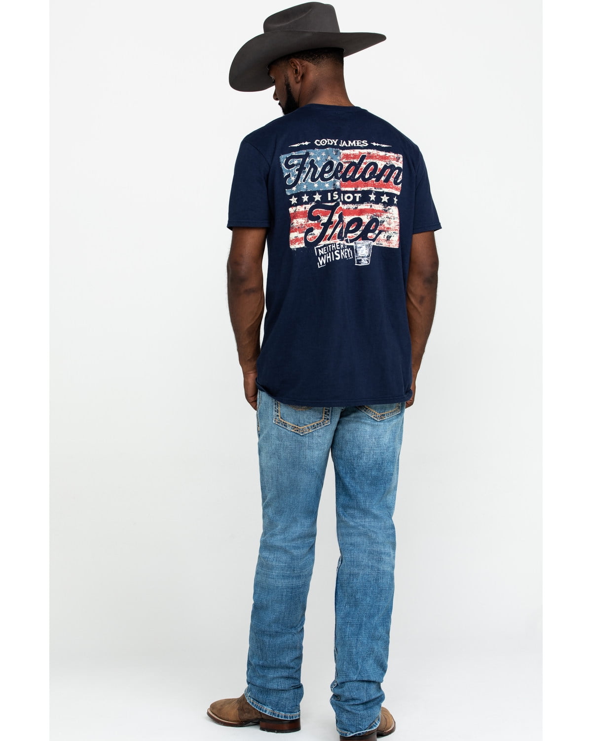 Cody James Men's Clover Leaf Light Wash Slim Straight