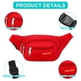 thumbnail image 3 of Riñonera deportiva de moda, bolso bandolera impermeable para exteriores, riñonera para teléfono móvil, color rojo, 3 of 5