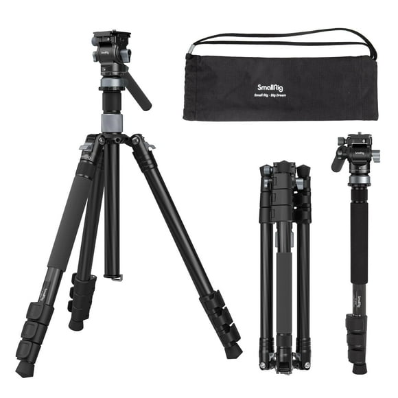 Trípode SMALLRIG 63, vídeo, viaje, fibra de carbono, 1,3 kg, carga 4 kg