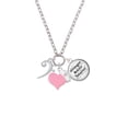 thumbnail image 2 of Delight Jewelry Silvertone Bass Clef - Light Pink Heart Nurse Strong Zoe Necklace, 2 of 4
