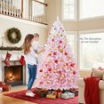 thumbnail image 4 of Gymax 7 FT Artificial Christmas Tree Hinged Snow Flocked Xmas Tree w/ 1264 Branch Tips, 4 of 10