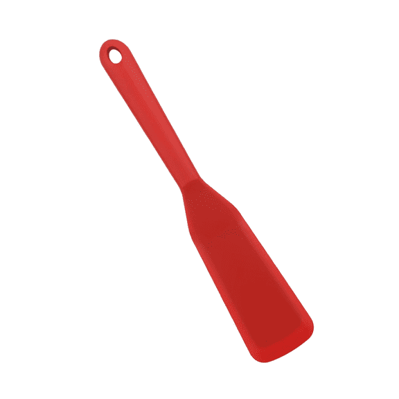Omelette Silicone Pancake Spatula - MANMOCHY Narrow Skinny Turner for Crepes, Omelettes, Non-Stick Cookware - Red Long Crepe Flipper