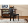 thumbnail image 4 of Urban Style Black Leatherette Padded Parson Chairs (Set of 2) | Solid Wood Legs | Durable & Easy-Clean Upholstery | 21"W x 16.5"D x 35.5"H | Perfect for Dining Room, Kitchen, Living Room, 4 of 6
