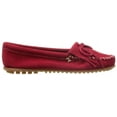 thumbnail image 2 of Minnetonka Women's Kilty Hardsole Moccasins 8.5 M Cherry Red, 2 of 7