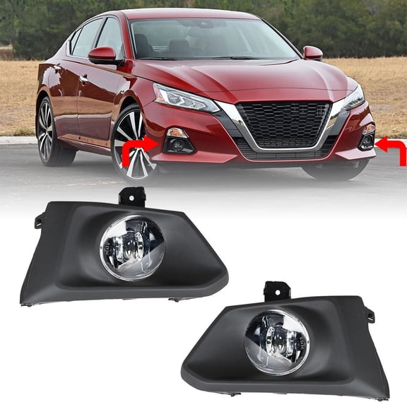 LABLT 2-Pack Fog Lights Lamps Assembly with Bulbs Switch Wiring Kit Left & Right Side Replacement for 2019-2020 Nissan Altima
