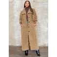 thumbnail image 6 of June + Vie Women's Plus Size Maxi Teddy Fleece Coat, 6 of 6