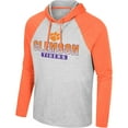 thumbnail image 2 of Men's Colosseum  Heather Grey Clemson Tigers Hasta La Vista Raglan Hoodie Long Sleeve T-Shirt, 2 of 3