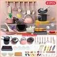 thumbnail image 2 of LYMAYTER Kids Cooking Toy Set 61PCS, Simulation Kitchen Playset with Utensils Vegetable Play Food Role Play Gift, 2 of 7