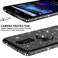 thumbnail image 5 of Compatible for LG Stylo 5 Case, LG Stylo 5 Plus Case, LG Q Stylus Case, SOGA Glitter Diamond Rhinestone TPU Phone Cover with Ring Stand and Lanyard Girls Women Cover (Black), 5 of 5