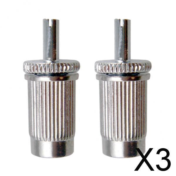Paquete de 3-6 2 piezas de pernos y anclajes para puente de guitarra para puente LP plateado 3 piezas