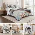 thumbnail image 6 of Queen Quilt Set 90''x96'', Sea Turtle Coastal Lightweight Summer Bedspread Coverlet Set with 2 Pillow Shams, Nautical Summer Beach Starfish Breathable All Season Quilt Bedding for Bedroom/Guest Room, 6 of 9