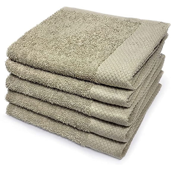 Kaufman – 100% Cotton Washcloth 4-Pack – 12in x 17in – Reusable Facial or Hands Cleansing Ultra Soft and Absorbent Washcloths