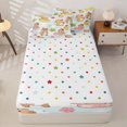 thumbnail image 4 of Homewish Swimming Capybara Kid Zipper Full Size Comforter Sets with Fitted Sheet and 2 Pillowcases, Summer Ocean Seashell Zipper Bedding Set, Polka Dots Reversible, 4 Pieces, 4 of 6