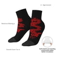 thumbnail image 5 of Women Men Athletic Socks Red Loong-Dragon Cushioned Quarter Ankle Socks, 5 of 7