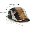 thumbnail image 4 of Men Beret Hat Cotton Buckle Adjustable Newsboy Hats Cabbie Gatsby Cap, 4 of 13