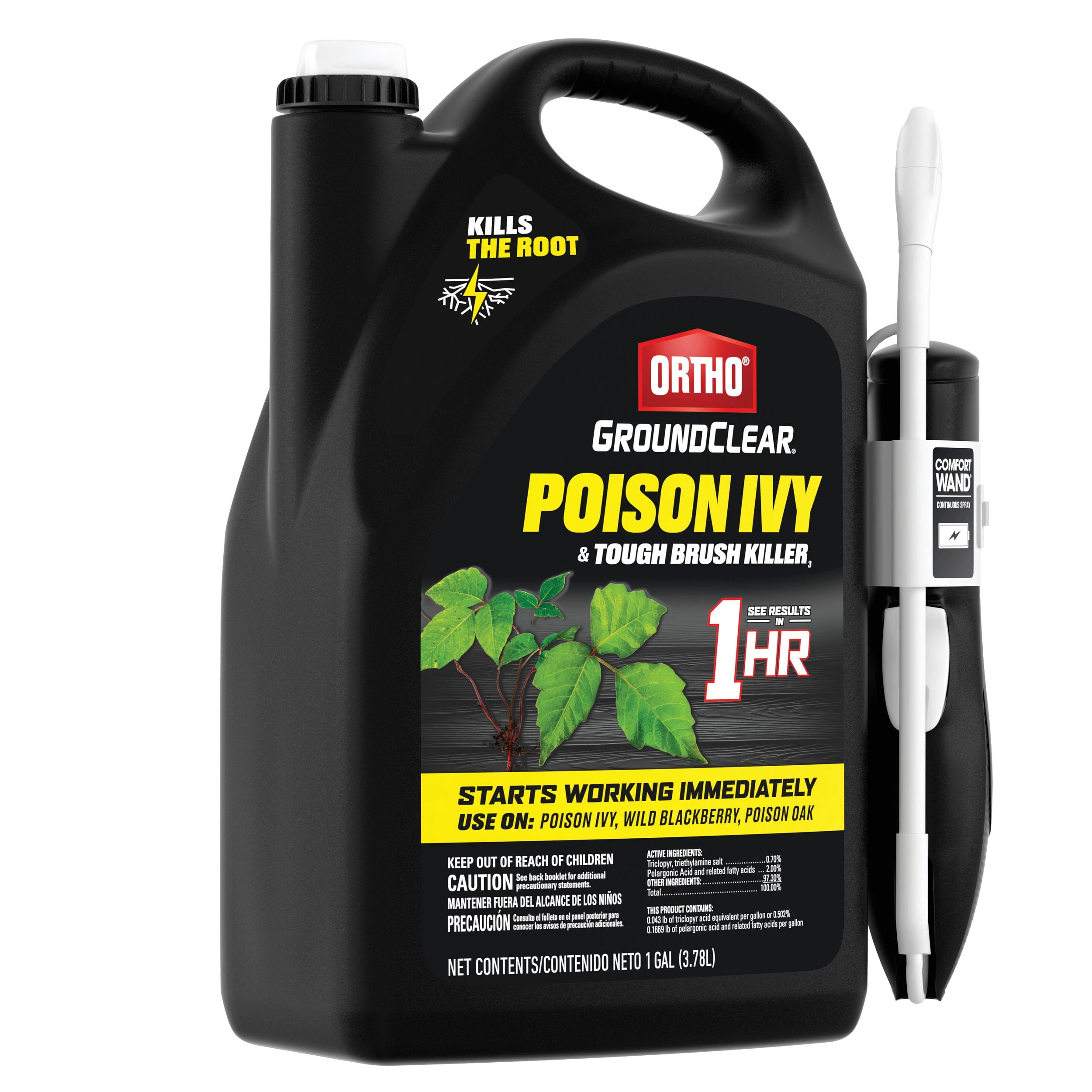 Ortho GroundClear Poison Ivy and Tough Brush Killer3 with Comfort Wand, 1 gal.