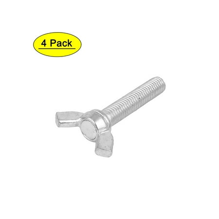 

Unique Bargains 4pcs Metric M10x50mm 1.5mm Pitch Carbon Steel Wing Bolt Butterfly Screw