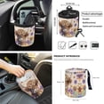 thumbnail image 4 of Yuyamidu Dahlia Front Car Seat Covers Full Set of 12 Highland Cow Steering Wheel Armrest Cover Seat Belt Pads Garbage Can Rearview Mirror Cover Coasters Keychain Auto Air Vent Storage Holder, 4 of 7