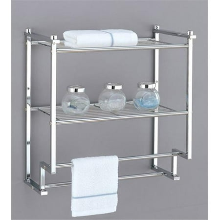 Two Tier Towel Rack - 2 Tier Wall Mounting Rack with Towel Bars