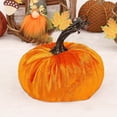 thumbnail image 5 of D-GROEE 2PCS Artificial Pumpkins Velvet Pumpkins Fall Harvest Halloween Decorations Holiday Table Decor Farmhouse Decorations for Home, 5 of 8