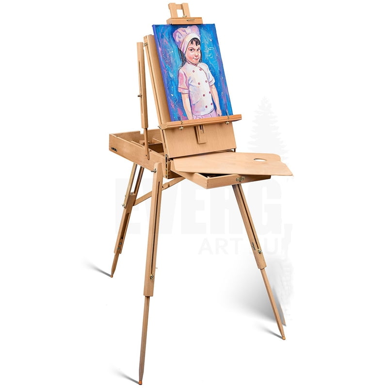 WALFRONT 1pc Wooden Table Painting Easel Sketch Box Portable Folding