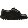 thumbnail image 6 of Kickers Kick Lo Core Black Leather Unisex Lace Up School Shoes, 6 of 10