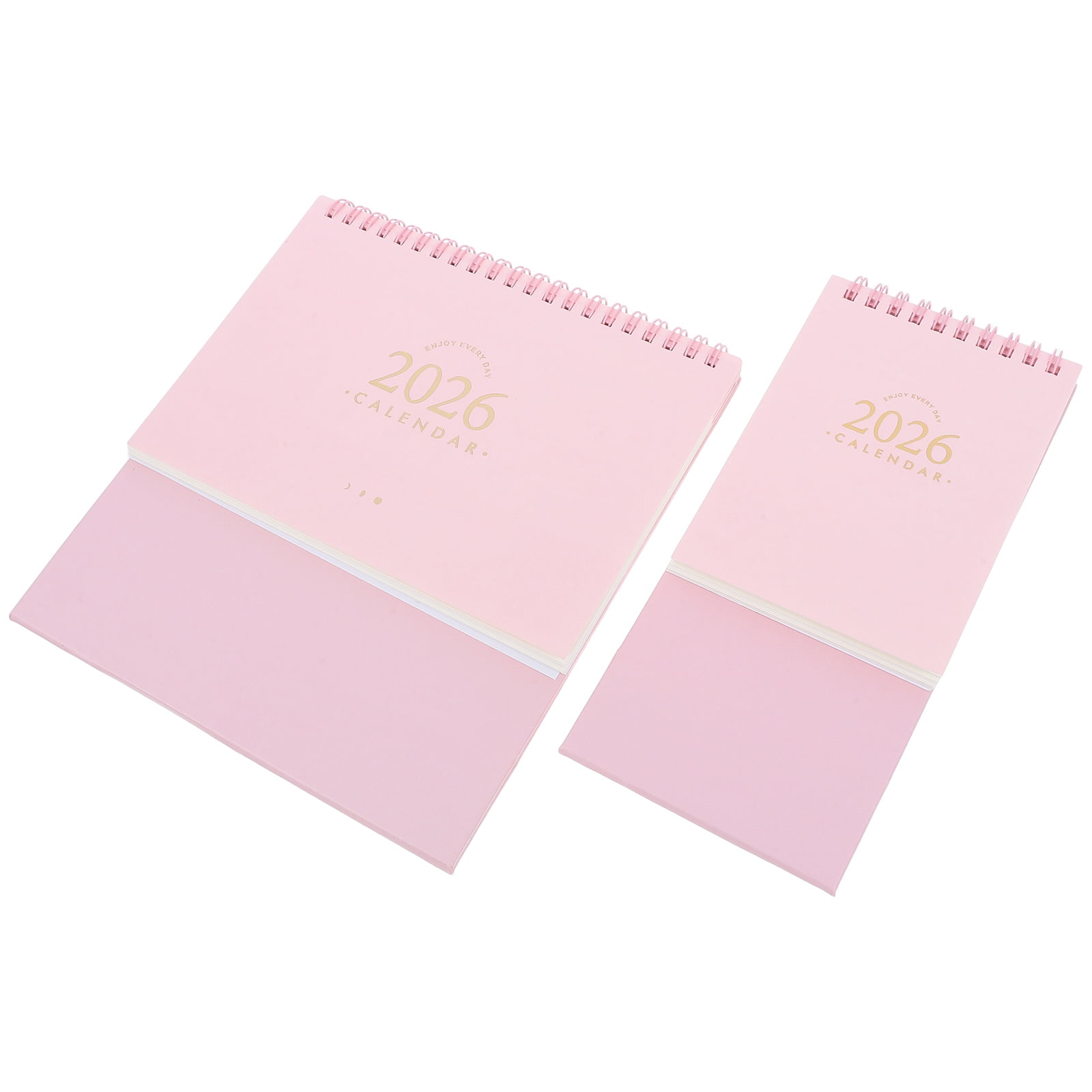 LIFKOME 2-Pack 2026 Daily Stand Up Desk Calendar Planner with Wire Binding for Office Use