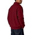 thumbnail image 6 of Men's Casual Quarter Zip Sweatshirt with Stand Collar Design Solid Color Long Sleeve Fleece Pullover for Sports and Daily Wear, 6 of 6