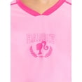 thumbnail image 3 of Barbie Girls Active V-Neck Graphic Jersey with Short Sleeves, Sizes 4-12, 3 of 7