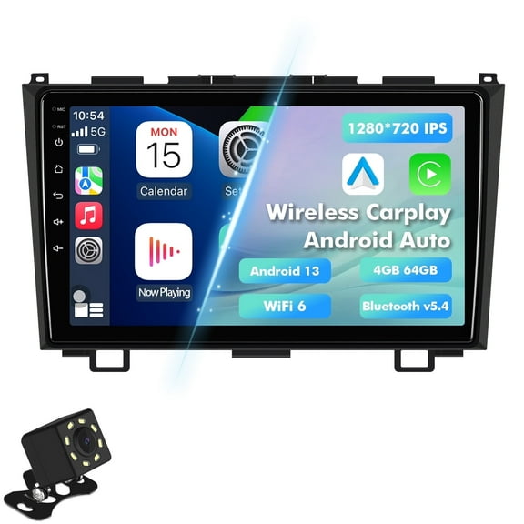 4G 64G Android 13 Car radio for Honda CR-V 2007-2011 Multimedia Stereo Wireless Carplay Android Auto Autoradio Navigation GPS WIFI Mirror link Camera FM BT