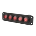 thumbnail image 2 of Switch Panel, Corrosion Resisting Red Color Lighting 5 Gang Switch Board  For Car For Boat, 2 of 8