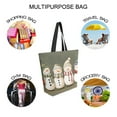 thumbnail image 7 of FORMRS Womens Canvas Tote Bag with Zipper Inner Pocket Shoulder Handbag, Cute Snowmen, 7 of 7