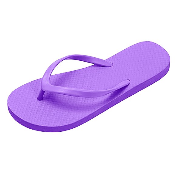 Ediodpoh Pantoufles Confortables pour Femmes avec Design Tongs pour la Plage et le Quotidien Sandales Plates Faciles à Enfiler pour l'Été Pantoufles pour Femmes Violet 10