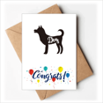 thumbnail image 1 of Dog Black And White Animal Wedding Cards Congratulations Greeting Envelopes, 1 of 3