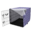 thumbnail image 3 of Abstract Dog Crate Cover, Rhythmic Trippy Motifs Vibrant Tone, Easy to Use Pet Kennel Cover for Medium Large Dogs, 35" x 23" x 27", Lavender Blue Ceil Blue, by Ambesonne, 3 of 6