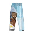 thumbnail image 4 of Kdxio Funny Cat Taking a Bath Print Men's Sleep Pajama Pant Lounge Pants with Pockets, 4 of 8
