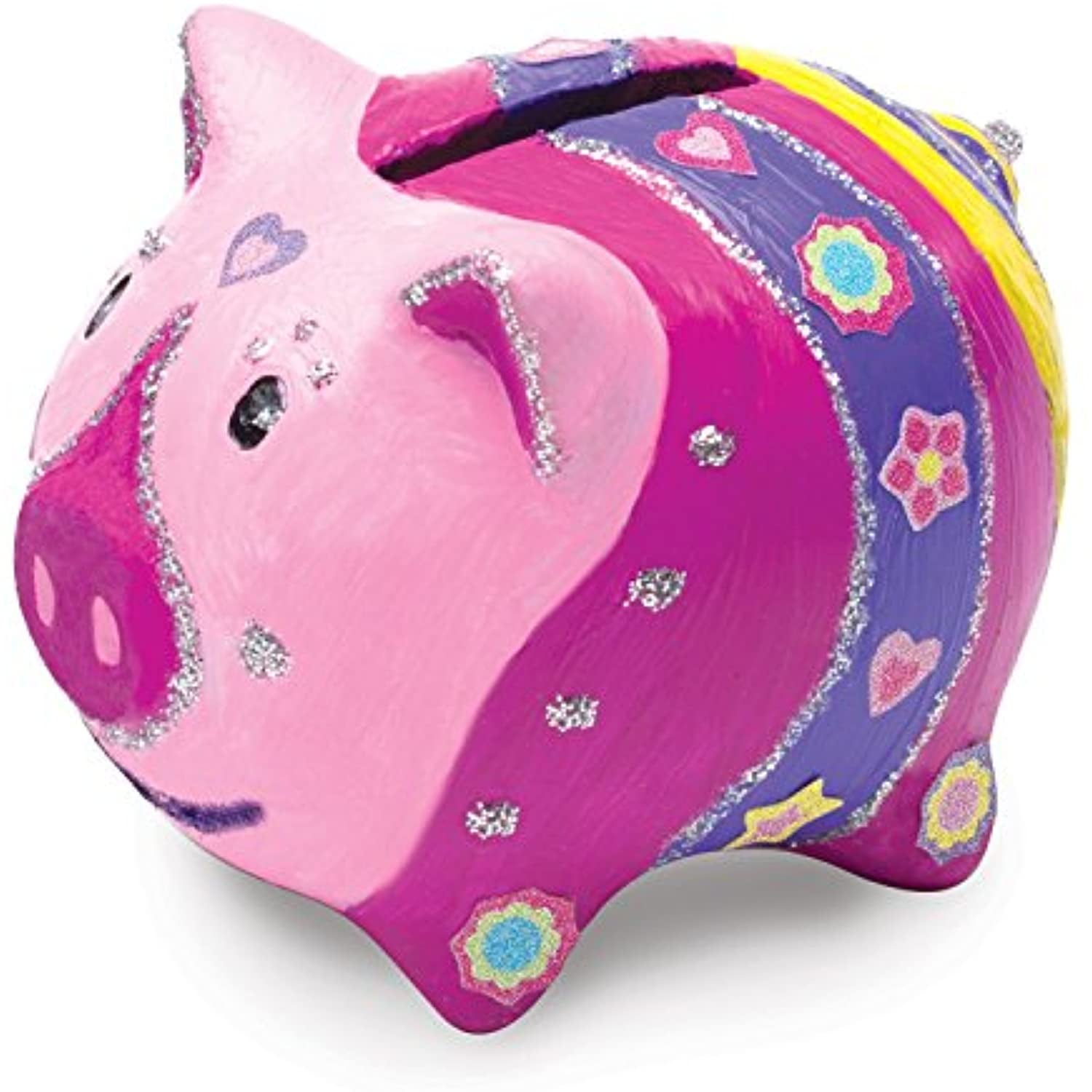 Melissa & Doug Piggy Bank Decorate-Your-Own Kit FREE Scratch Art Mini-Pad Bundle 88626 
