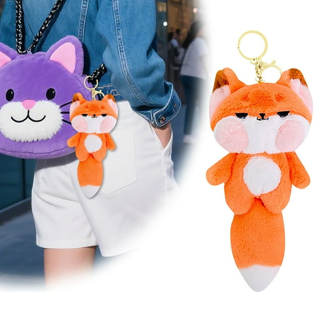 Hearth & Gear Keychain Cute Cartoon Hanging Ornament With Soft Stuffed Animal Design