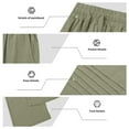 thumbnail image 5 of Pants For Men Casual Loose Fit Elastic Drawstring Waist Breathable Straight Leg Summer Beach Pant With Pocket (2XL, Army Green), 5 of 5
