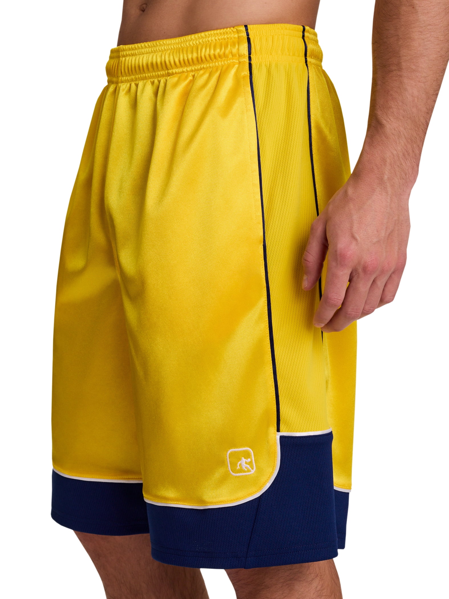 AND1 Men's and Big Men's All Court Colorblock Short, 11" inseam, up to Size 5XL